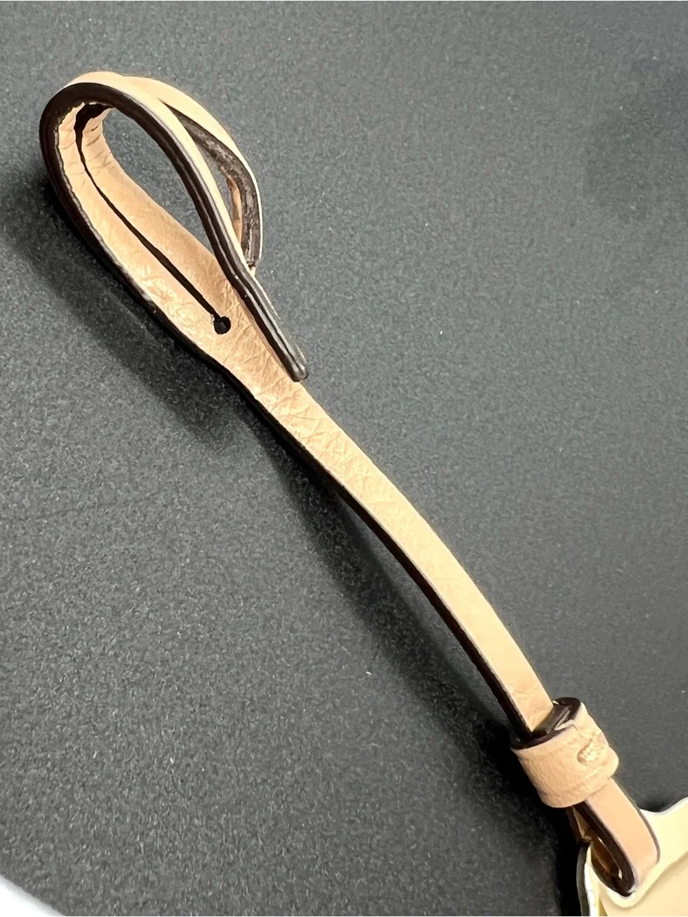 Coach Polished Gold Metal Large Logo Bag Hangtag Replacement Charm Tan Strap